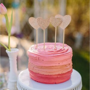 Pink Ombre Heart Cake