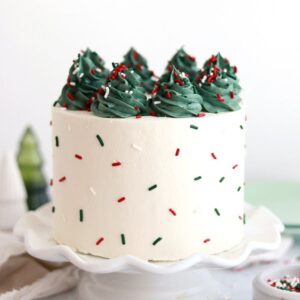 Christmas Tree Funfetti Cake