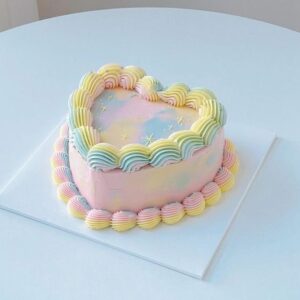 Pastel Dream Heart Cake