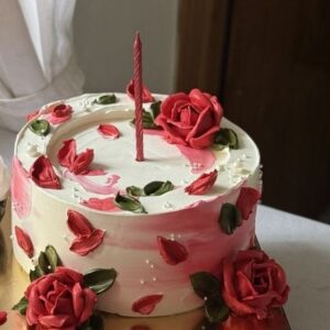 Painted Rose Cake