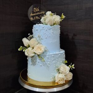 Sky Floral Wedding Cake