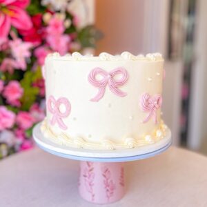 Blush and Bows Cake
