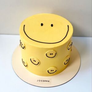 Retro Smiley Pattern Cake