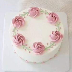 Elegant Rose Wreath Cake