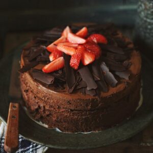 Chocolate Oreo Cheesecake With Strawberry