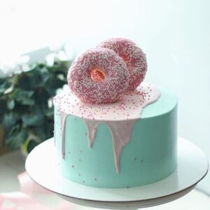 Pastel Pink and Drip Donut Cake
