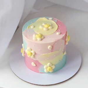 Retro Daisy Pastel Cake