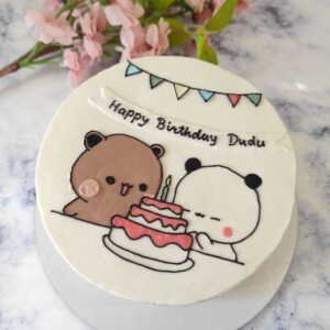 Milk and Mocha Bear Birthday Cake