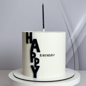 Bold Monochrome Minimalist Cake