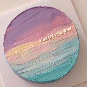 New Year Pink Sky Cake