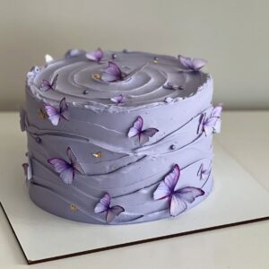 Soft Swirls Butterfly Cake