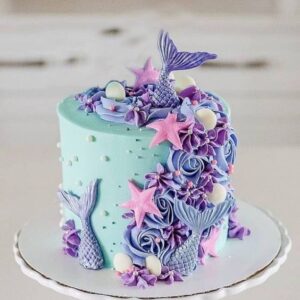 Purple Mermaid Tail Cake