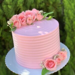 Blush Floral Cascade Cake