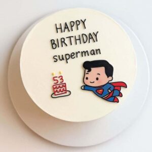 Superman Cute Birthday Cake
