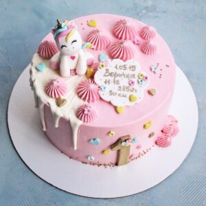 Unicorn Birthday Drip Cake