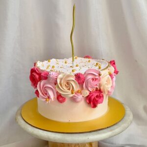 Rose Gold Rosette Crown Cake