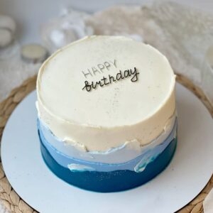 Coastal Ombré Minimalist Cake