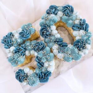 Cerulean Celebration Number Cake