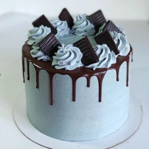 Modern Slate Cocoa Drip Cake